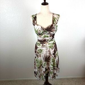 Speechless Y2K floral ruched sides A line skater babydoll sundress  women’s M ￼